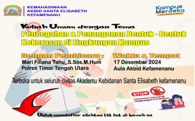 Kuliah Umum Pencegahan Bentuk - Bentuk Kekerasan di Lingkungan Kampus